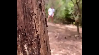 Dear boy caught peeing in slay rub elbows with woods